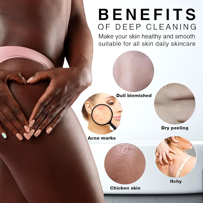 UJFQBH 4 Pieces African Net Sponge African Net Long Net Bath Sponge Exfoliating Shower Body Scrubber Back Scrubber Skin Smoother,Great for Daily Use (Purple, Orange, Green, Pink)