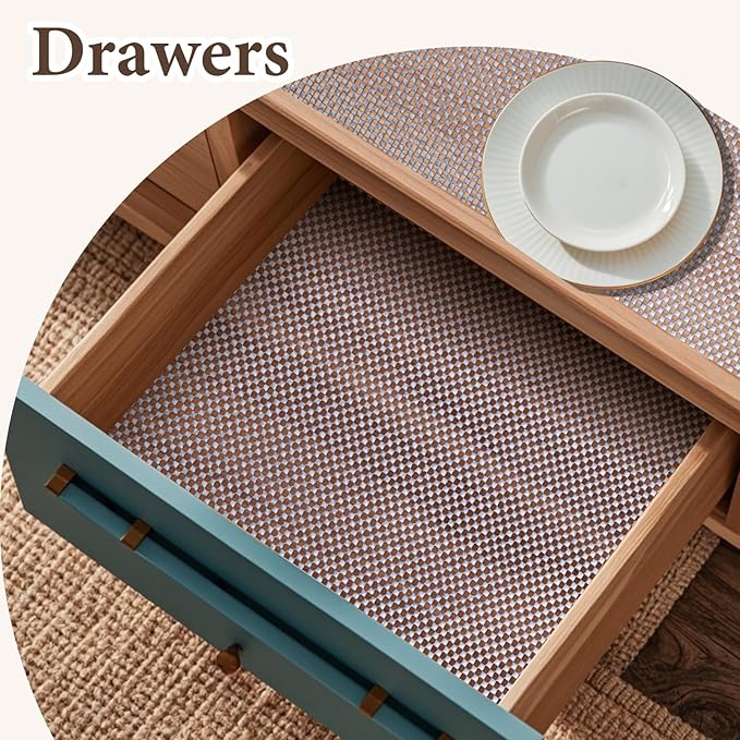 Drawer and Shelf Liner for Kitchen Cabinet: 23.6 in x 20 Ft Non-Slip Waterproof Shelf Paper, Non-Adhesive Refrigerator Liners, Light Gray, Easy Liners for Bathroom