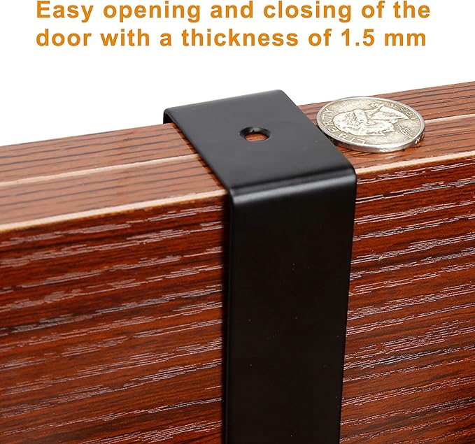SKOLOO Over The Door Hook - for Doors up to 1-3/4'' Thickness, Pack of 2, Metal Door Hanger with 5 Triple Hooks, Copper Red Over The Door Hanger for Coats, Hats,Towels, Assembly Required