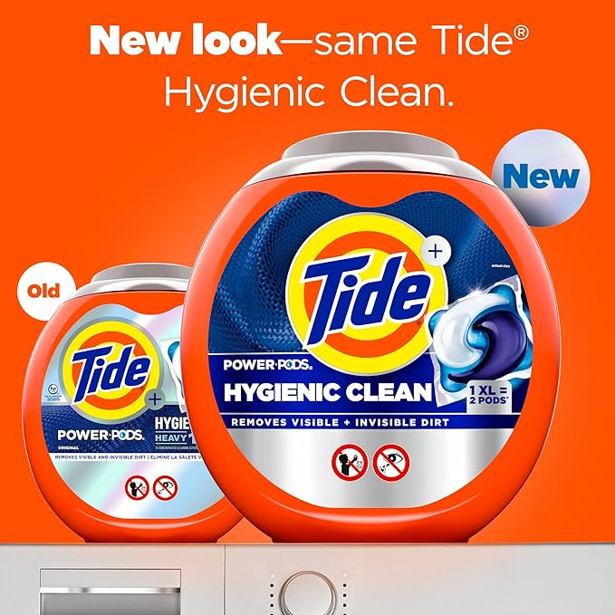 Tide Hygienic Clean Power PODS Laundry Detergent Pacs, Original Scent, 45 Count, Removes Visible and Invisible Dirt