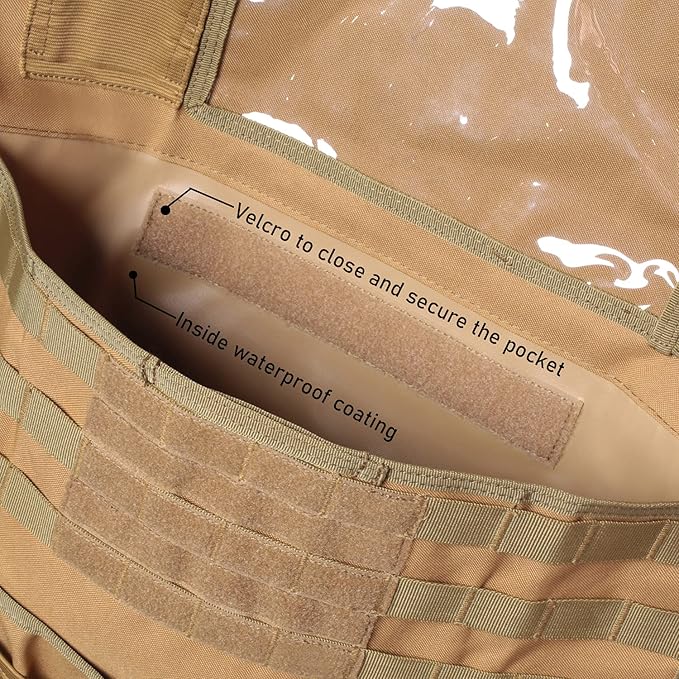 Tactical Car Seat Back Organizer Upgraded Tactical Molle Seatback Cover Protector Universal Fit Vehicles Truck MPV Pickup (Khaki)