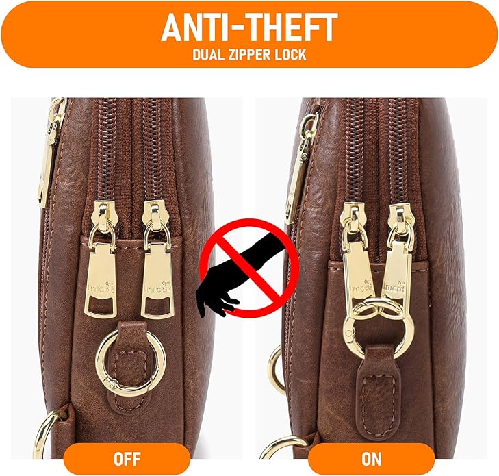 INICAT Small Sling Bag for Women Everyday & Travel Crossbody Bags Lightweight Cross Body Purses Vegan Leather
