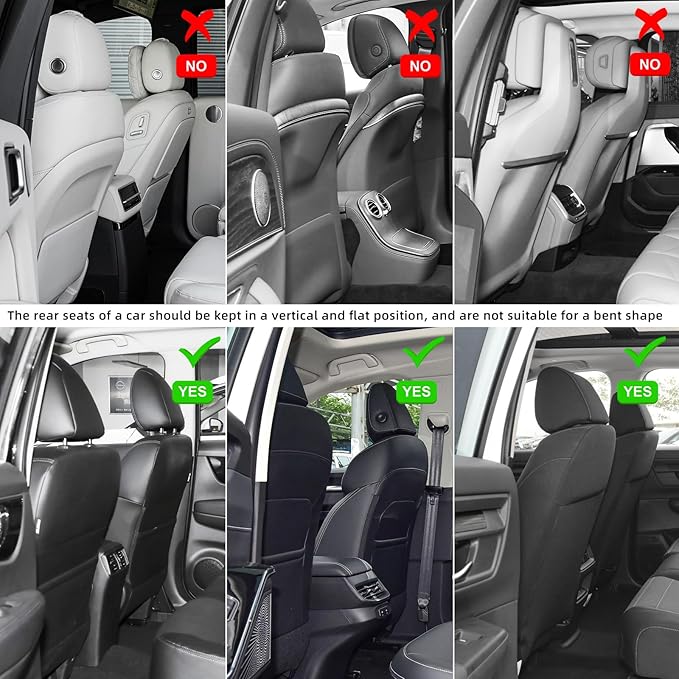Seat Back Protector,Preventing the Impact of Children Stepping on the Seat Backrest,Beautiful appearance and easy to clean,black (Cream White -2 pcs)