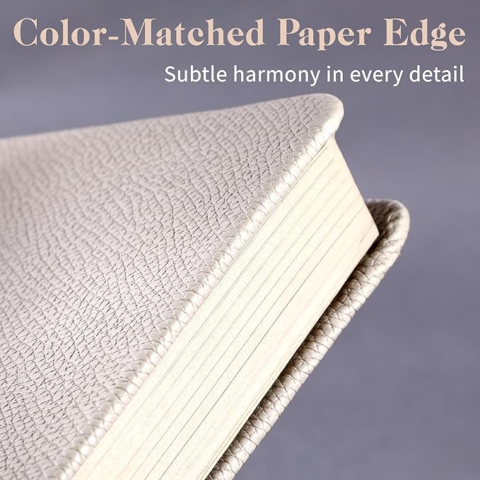 CAGIE Textured Hardcover Lined Journal for Women and Men, A5 Leather Journal Notebook with 256 Pages, 100GSM Paper – College Ruled Journaling Notebook for Writing, Work, School, Daily Diary