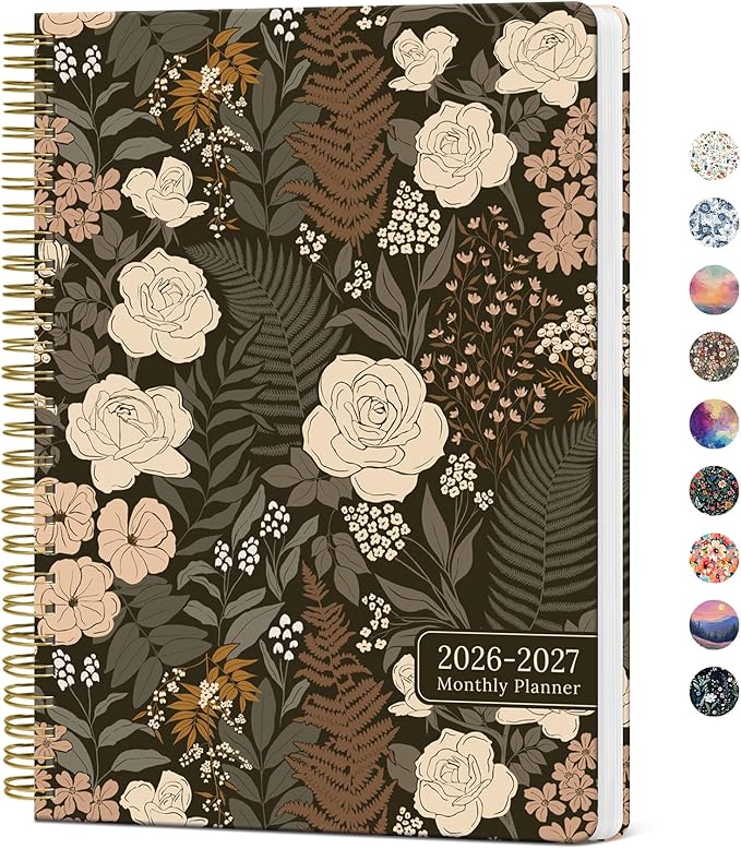 Monthly Planner 2026-2027, 2 Year Months Calendar Planner 2026-2027, Runs from January 2026 - December 2027, 7" x 10", 24 Months, Perfect for School Office Home Planning - Wild Rose