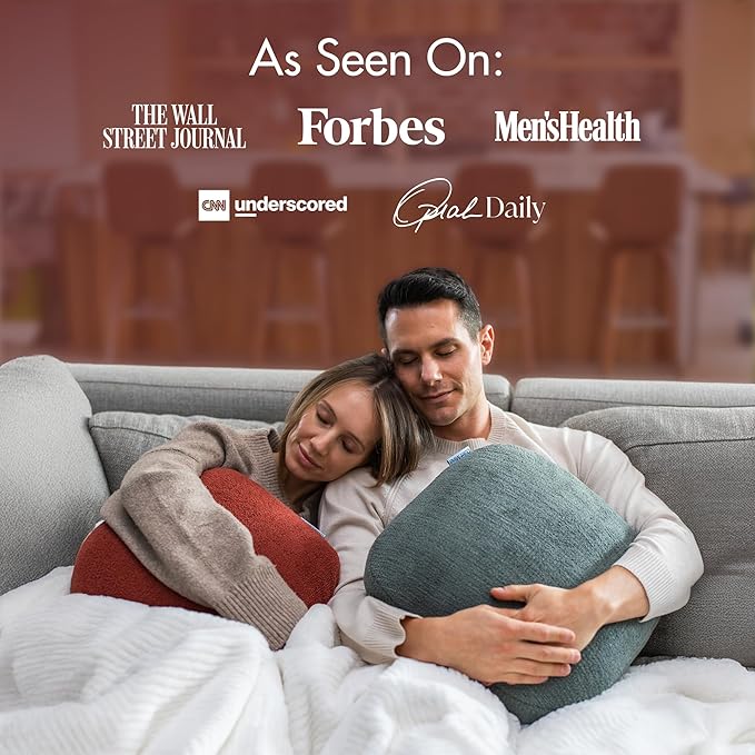 Quiet Mind Weighted Pillow for Adults 9 Lbs - Get Better Sleep - Sustainably Made and Chemical Free - Machine Washable (Medium, Chili Oil)