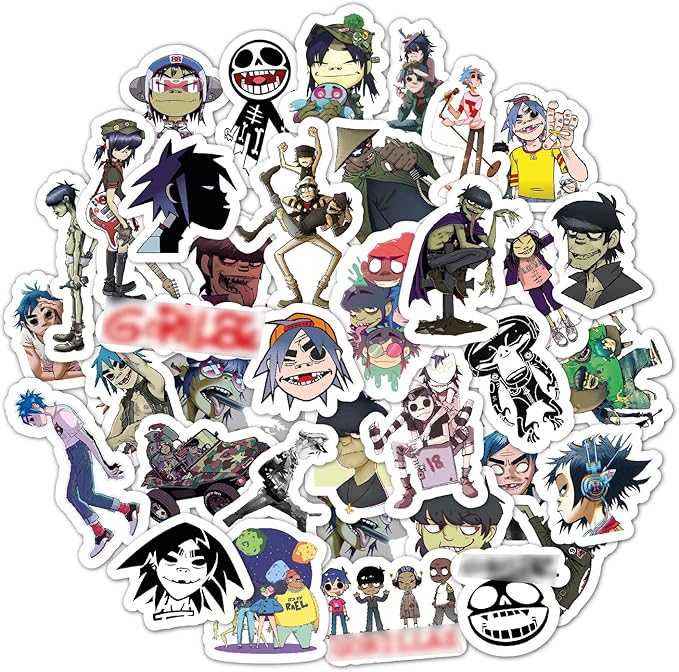 BulbaCraft 36Pcs Rock Band Stickers, Alternative Hip Hop Band Stickers, Guitar Decals, Merchandise, Music Emblems and Decals, Gifts for Women & Men