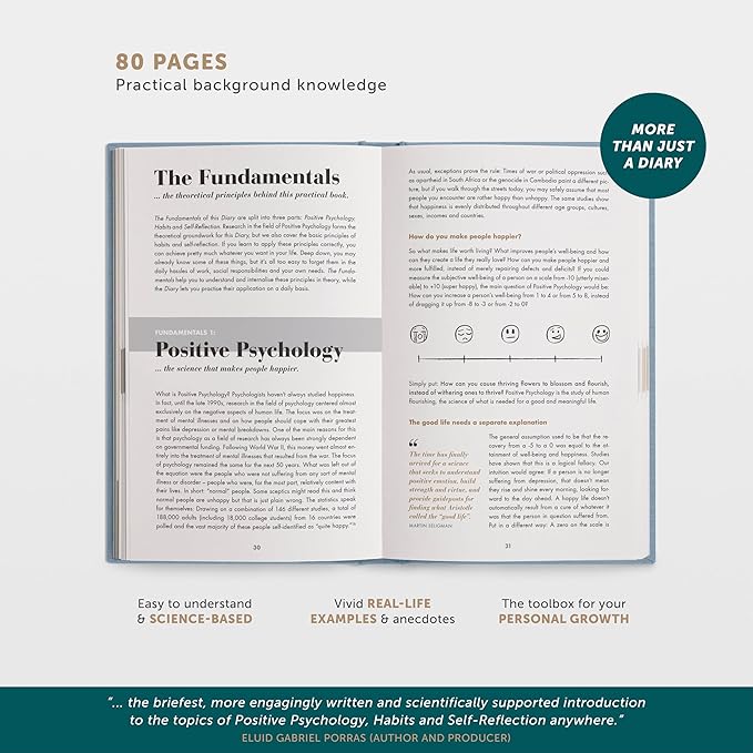 6-Minute Diary – 3-Million-User Gratitude Journal for Women & Men with Prompts – Guided Self Care Book Based on Positive Psychology – Daily Manifestation