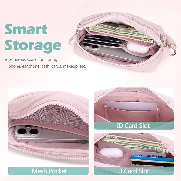 Wristlet Wallets for Women, Small Puffy Wristlet Purses with Zipper, Travel Credit Card Holder Phone Organizer Bag