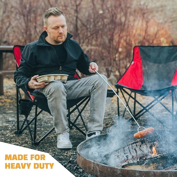 MalloMe Smores Sticks for Fire Pit Extra Long - Marshmallow Roasting Sticks Smores Kit -Smore Skewers Hot Dog Fork Campfire Cooking Equipment, Camping Essentials,Outdoor Campfire Accessories 45"20Pack