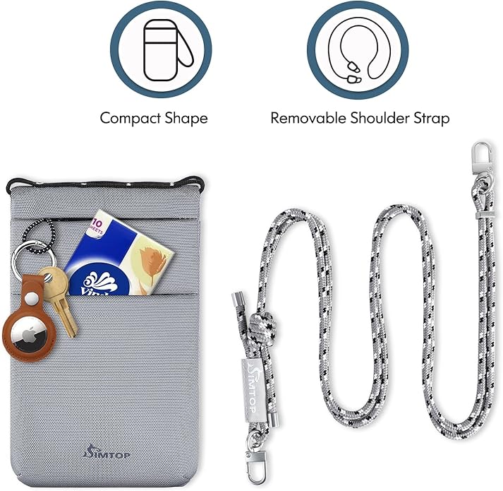 SIMTOP Small Crossbody Bag Cell Phone Purse for Women Lightweight RFID Anti-Theft Water-Resistant Adjustable Strap Phone/Keys