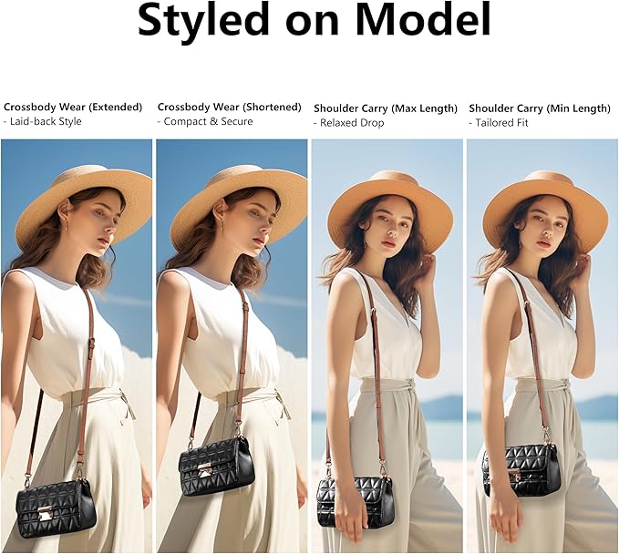 SEAVILIA PU Leather Purse Strap Replacement Crossbody Adjustable Long Thin Handmade Shoulder Handbags Strap