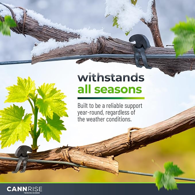 Anchor Bands for Trellising - 33-Pack 12 cm/4.72 in Rubber Vine Ties, UV-Protected Bands: Grapevines, Trees & Climbing Plants – Tool-Free Loop-and-Anchor Design for Install, Weatherproof