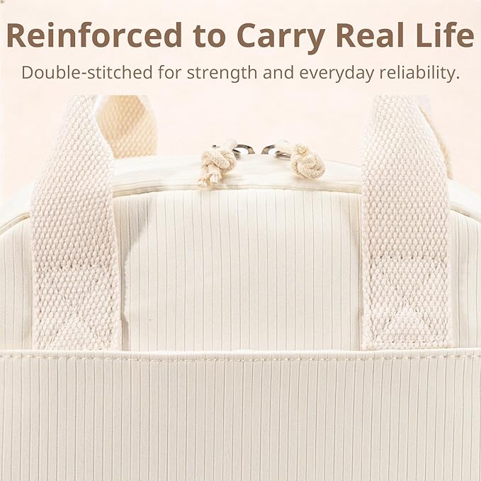 LOVELYWIND Lunch Bag for Women, Insulated Lunch Box, Reusable Water-Resistant Lunchbox Cooler with Front Pocket, Large Capacity Lunch Tote Bag for Work, Travel, Picnic