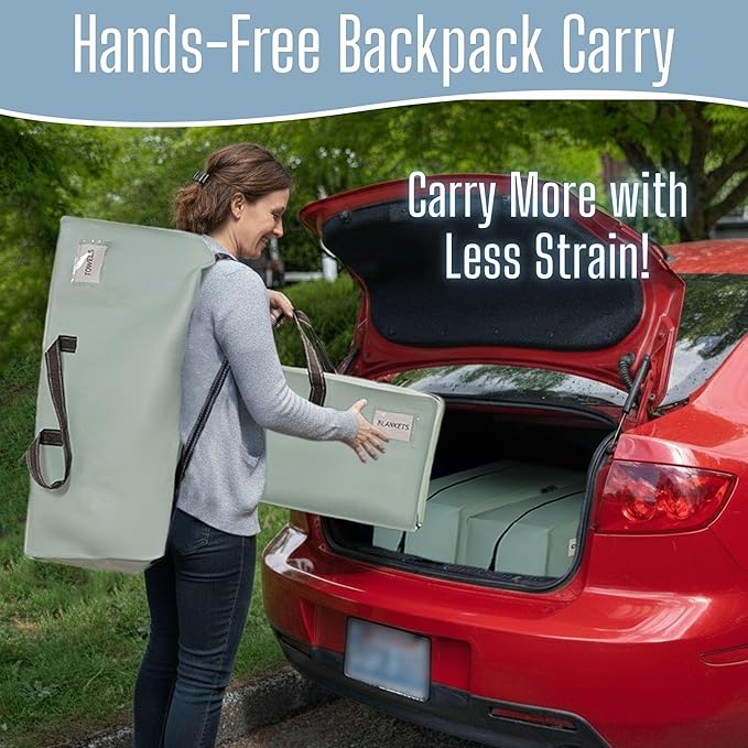 VENO 8 Pack Heavy Duty Moving Bags with Backpack Straps, Zippers & Handles, Extra Large Packing Bags for College Dorm Essentials, Moving Supplies Alternative to Cardboard Moving Boxes