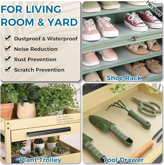 Hersvin Shelf Liners 18 in x 20 ft EVA Drawer Mats, Non-Adhesive Cupboard Protector, Kitchen Cabinet Lining Fridge Liner (Clear Stripe, 45.3x610cm)
