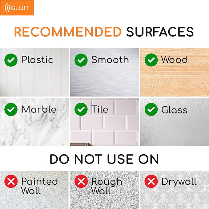 GLUIT Adhesive Wall Hooks for Hanging Heavy Duty 22 lbs Hooks for Walls No Damage, Towel Sticky Clear Hooks, Waterproof, Home, Bathroom, Kitchen, Office, and Outdoor 20 Pack