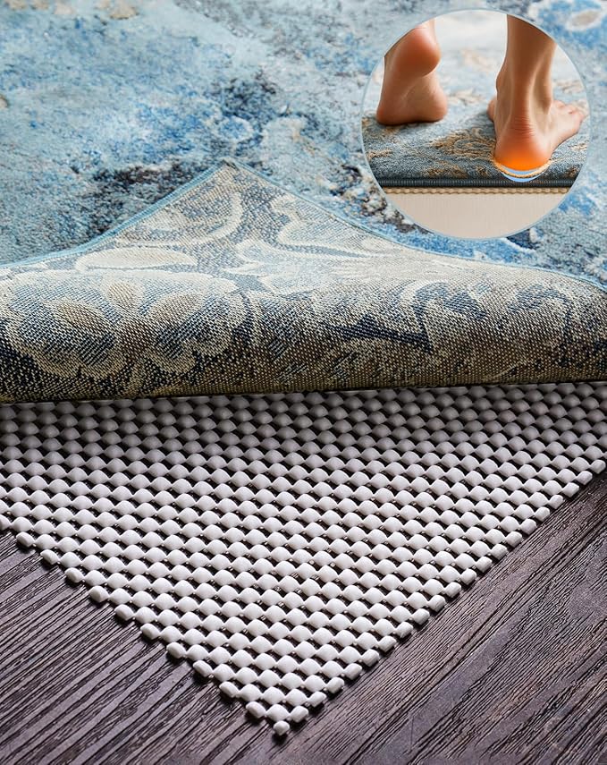 Veken 10x13 Ft Rug Pad Gripper for Hardwood Floors, Non Slip Rug Pads for Area Rugs, Thick Rug Grippers for Tile Floors, Under Carpet Anti Skid Mat, Keep Your Rugs Safe and in Place
