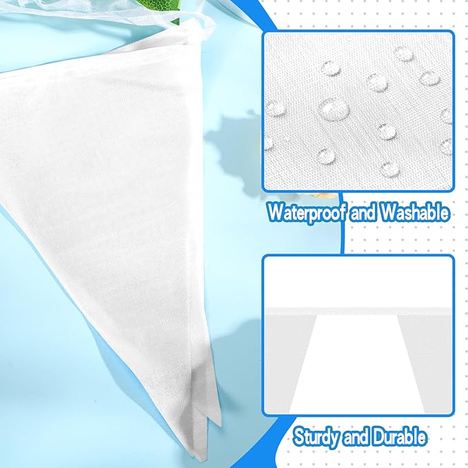 Tatuo 820 ft 500 Pcs Pennant Banner Flag String Hanging Triangle Bunting Flag for Carnival Party Outdoor Events Birthday Classroom Decoration(White)