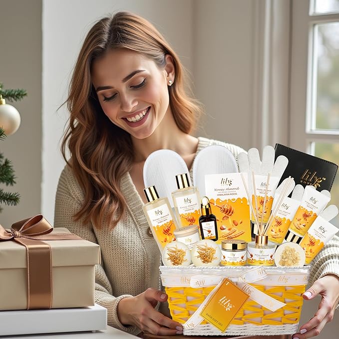 Christmas Gifts for Women & Men - 18-Piece Luxury Bath and Body Gift Basket Set for Women Gifts Spa Gift Set for Mom Gifts | Bath Sets for Mothers Day, Birthday Gifts for Mom, All Occasion Present