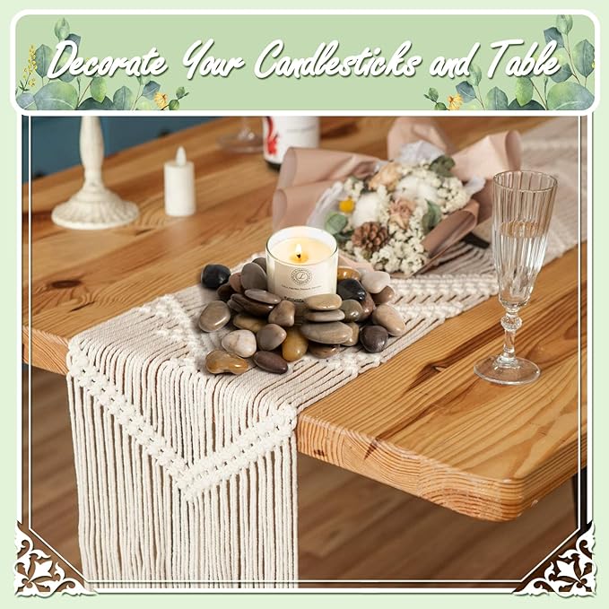 20lbs Natural River Rocks, High-Polished Pebbles for Plants Garden, 1-2 inch Decorative Stones, Ideal for Fish Tank, Vases, Crafting, Home Decor and Garden Landscaping Rocks,Black