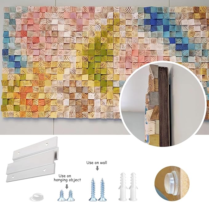 French Cleat Picture Hanger, Aluminum Z Hanger Interlocking Wall Mounting Bracket Hardware Kit Z Clips for Hanging Wall Painting, Mirrors, Panels, Artwork, Cabinet, Whiteboard (4inch-8Pairs)