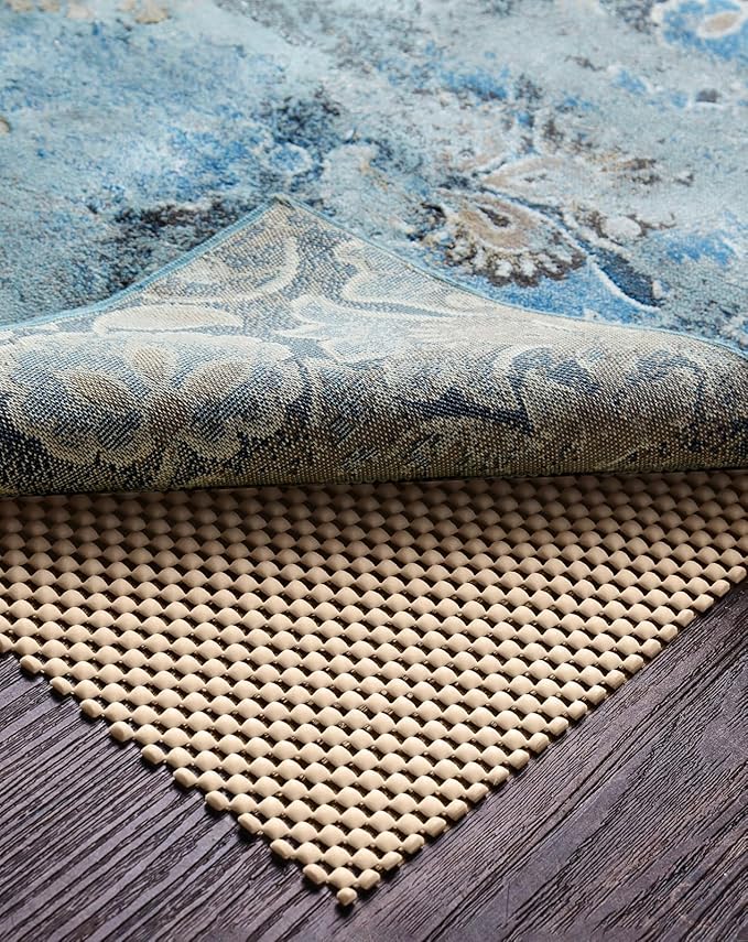 Veken 4x6 Ft Rug Pad Gripper for Hardwood Floors, Non Slip Khaki Rug Pads for Area Bedroom Rugs, Thick Rug Grippers for Tile Floors, Under Carpet Anti Skid Mat, Keep Your Rugs Safe and in Place