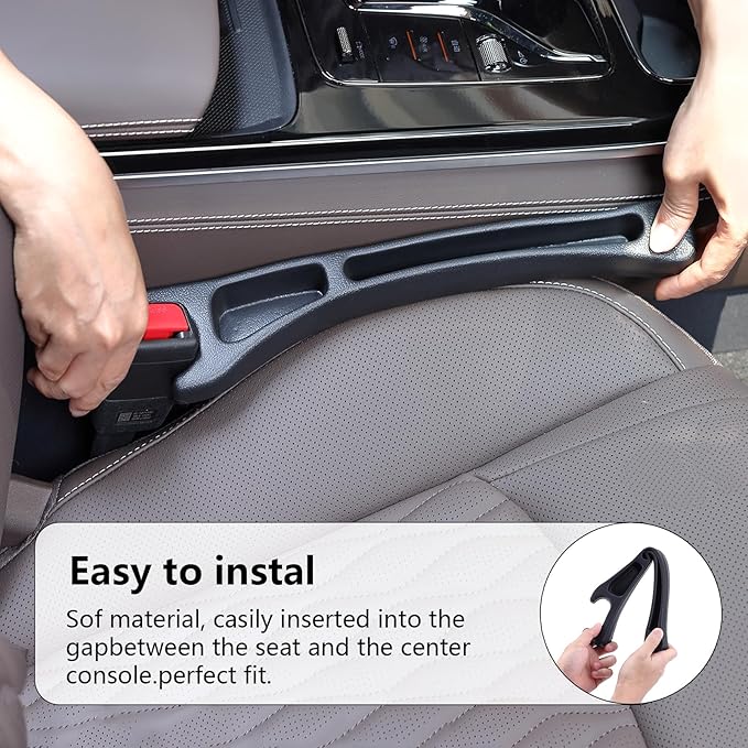 【Compatible with Honda CR-V】 Seat Gap Filler,No Drop Seat Guard Compatible with Honda CR-V,Drop Seat Guards for Cars(2Pcs),Emergency Keychain Car Escape Tool(2Pcs)