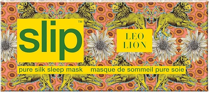 slip Pure Silk Sleep Mask - 100% Pure 22 Momme Mulberry Silk Eye Mask - Comfortable Sleeping Mask with Elastic Band + Filler and Internal Liner, Zodiac Collection: Leo