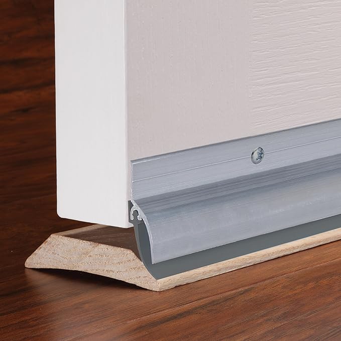M-D Building Products 68726 36 in. Silver Aluminum & Vinyl with Drip Cap Commercial Screw-on Door Sweep