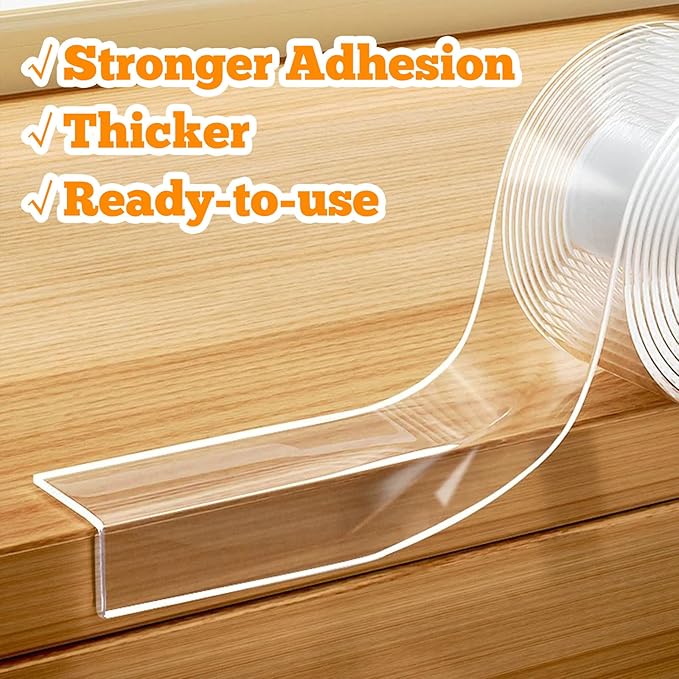 Clear Soft Corner Protectors for Furniture Strip, 2 in x 9.84 FT, Sharp Edge & Table Bumper, Window Edge, Wall Protector, Soft Corner Guards Safe for Proof, Table Corner Protectors for Families