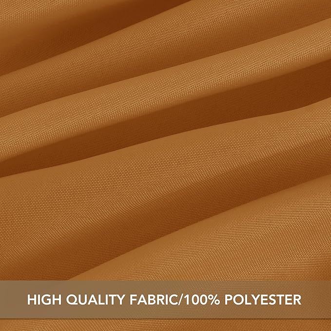 sancua Thanksgiving Round Tablecloth 108 Inch Diameter, 6 Pack Bronze, Circle Polyester Fabric Light Brown Fall Table Cloth Cover for Harvest Wedding Party Reception Banquet (Fit 42-96 Inch Tables)