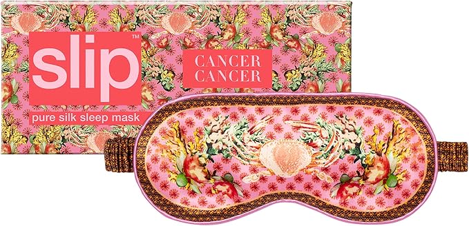 slip Pure Silk Sleep Mask - 100% Pure 22 Momme Mulberry Silk Eye Mask - Comfortable Sleeping Mask with Elastic Band, Zodiac Collection: Cancer