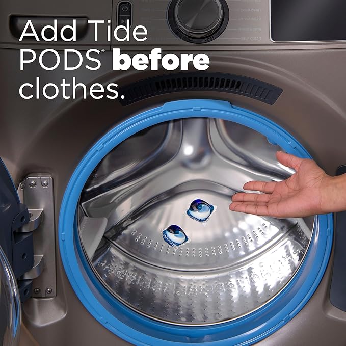 Tide PODS Laundry Detergent Soap with Downy 4-in-1 Stain Remover Freshness Softness Detergent pacs, April Fresh Scent, 57 Count