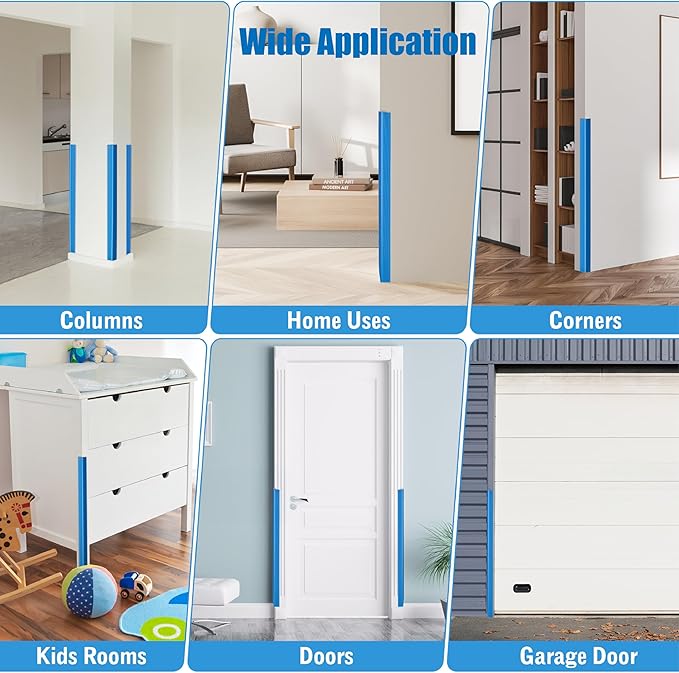 Wall Corner Protectors 4 Pack,1.57x1.57x23.62x0.12 inch PVC Double Side Proof Corner Guards for Sharp Edges, Self-Adhesive Corner Protectors for Home, Kindergarten,Thickness-3mm(0.12 in)