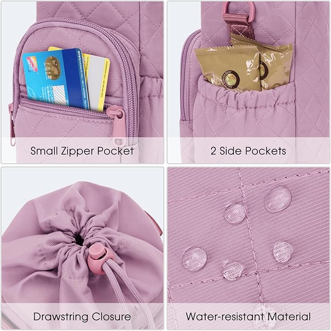 sportsnew Water Bottle Holder with Strap 32oz 40oz Insulated Water Bottle Carrier Sling Bag with Phone Pocket Crossbody