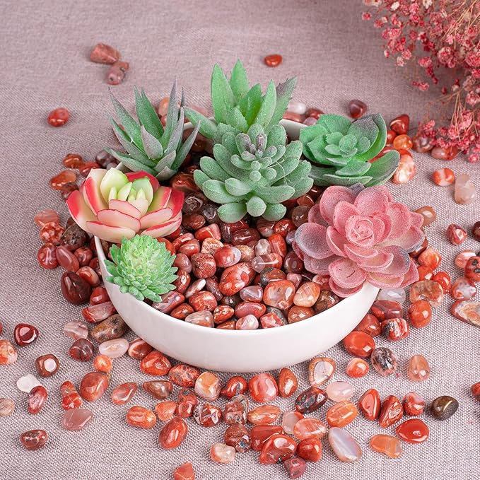 Polished Carnelian Crystal Stone Set - 72 Pcs, 0.5" 10 oz Handpicked Tumbled Gemstones Rocks Quartz, Pebbles for Reiki, Chakra, Healing, Home Decor, 0.5" - 10 oz Mahogany Obsidian