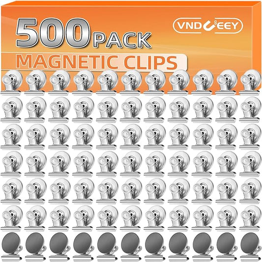 VNDUEEY 500 Pack Fridge Magnets Refrigerator Magnets, Strong Magnetic Clips Heavy Duty, Magnet Clips for Whiteboard, Magnets for Fridge Locker Office Accessories, Classroom Teacher Supplies