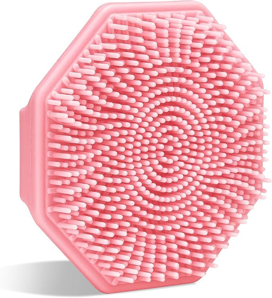 Sud Scrub® Antimicrobial Silicone Face Scrubber, 1 Pack, Gentle Face Exfoliator for Sensitive Skin, Eco Friendly Facial Cleansing Brush, Exfoliating Face Brush for Men and Women (Pink)