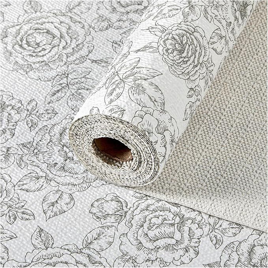 Drawer and Shelf Liner, Non-Slip Kitchen Cabinet Liners Non-Adhesive Thick Strong Grip Waterproof Washable Mats Protect Dresser Shelves Cupboard Bathroom Cabinets, Rose, 12 in X 30 FT