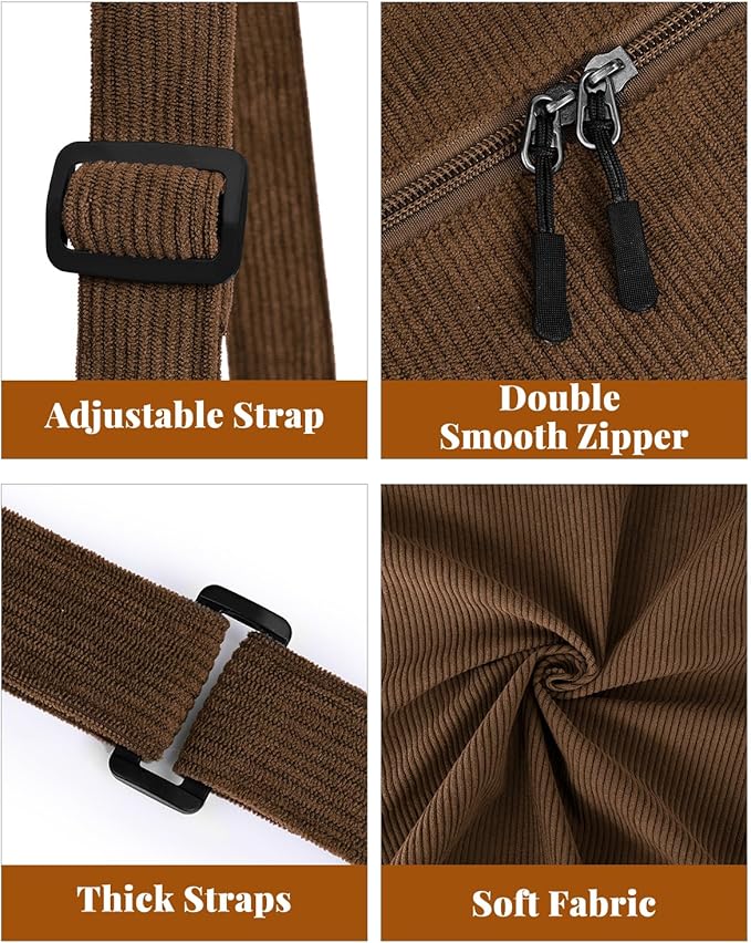 Crossbody Sling Bag for Women Men Trendy, Crescent Bag with Adjustable Strap, 2 Zippers Lightweight