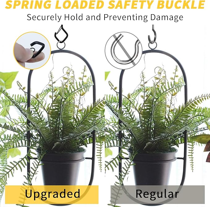 30 PCS Cup Screw-in Hanger Hooks with Safety Buckle, Windproof Screw Hooks Perfect for Hanging Outdoor String Lights, Plants, and Patio Lights,for Ceiling and Wall Mount, 2.2 Inches in Bronze