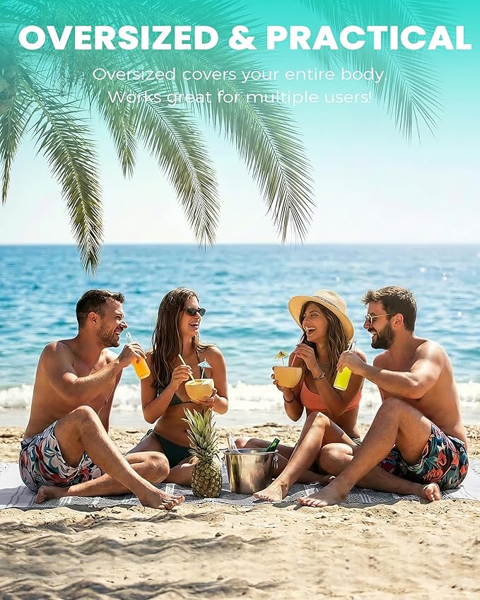 4 Packs Turkish Beach Towels Vacation Essentials Oversized Bath Pool Swim Towel Set Bulk Quick Dry Sand Free Extra Large Xl Big Blanket Adult Travel Cruise Accessories Must Have Clearance Stuff