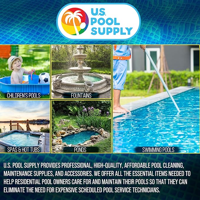 U.S. Pool Supply Swimming Pool Teal Blue Plastic Skimmer Replacement Basket (Set of 2) - Skimmer Basket for Inground Pool, Skim Filter Remove Leaves Debris - 8" Top, 5.5" Bottom, 5" Deep, Not Weighted