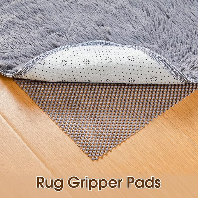 Shelf Liner for Kitchen Cabinet, Drawer Liners Non Slip Non Adhesive Thick Mat, Breathable Dresser Pantry Bathroom Protector, Gray, 24" x 120"