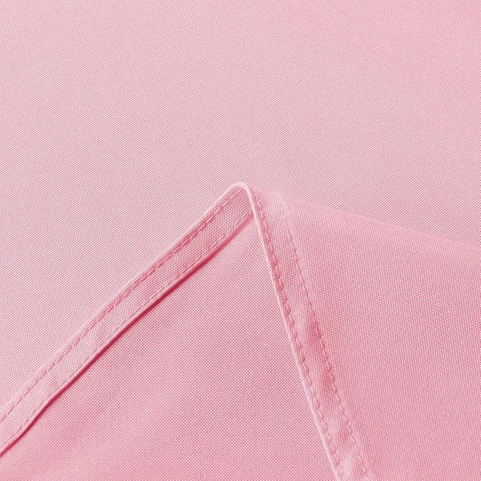 sancua Rectangle Tablecloth - 70 x 120 Inch - Stain and Wrinkle Resistant Washable Polyester Table Cloth, Decorative Fabric Table Cover for Dining Tables, Buffet Parties and Camping, Pink