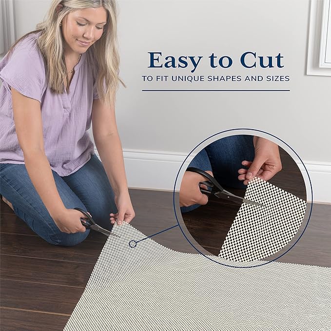 Veken 7x10 Ft Rug Pad Gripper for Hardwood Floors, Non Slip Rug Pads for Area Rugs, Thick Rug Grippers for Tile Floors, Under Carpet Anti Skid Mat, Keep Your Rugs Safe and in Place
