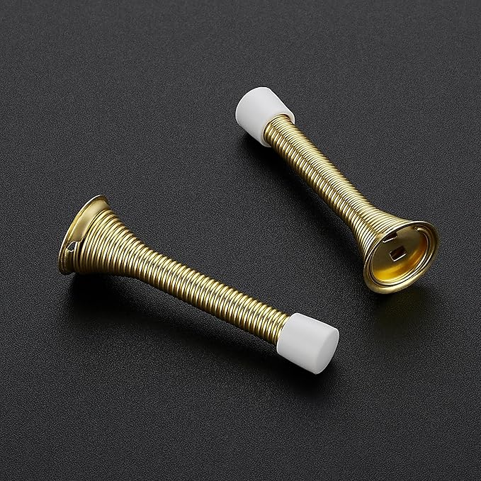 Ravinte Door Stoppers, 36 Pack Gold Spring Door Stops with Rubber Bumper, Door Stoppers for Bottom of Door