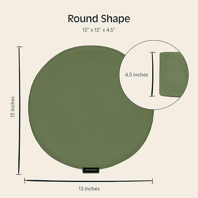 Retrospec Sedona Zafu Meditation Cushion Filled w/Buckwheat Hulls - Yoga Pillow for Meditation Practices - Machine Washable 100% Cotton Cover & Durable Carry Handle, Round