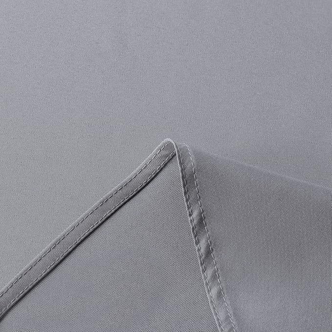 sancua Square Tablecloth - 60 x 60 Inch - Water Resistant Spill Proof Washable Polyester Table Cloth, Decorative Fabric Table Cover for Dining Tables, Buffet Parties and Camping, Light Grey